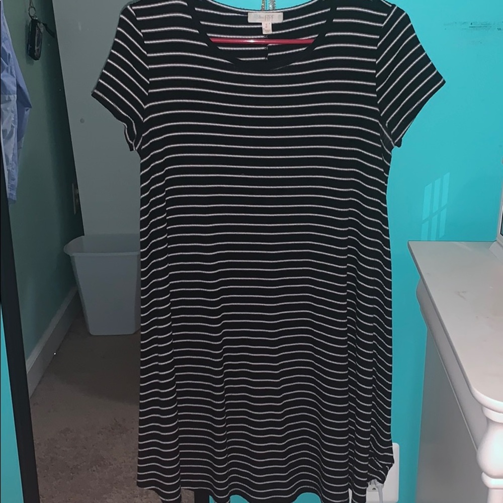 Ribbed Striped Dress
